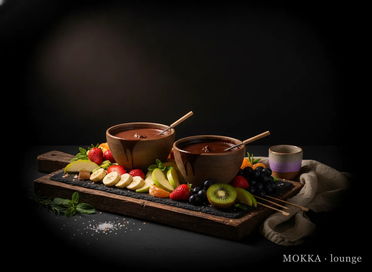 Fruit Bord met Chocoladefondue 2 Pers (Melk of Puur)