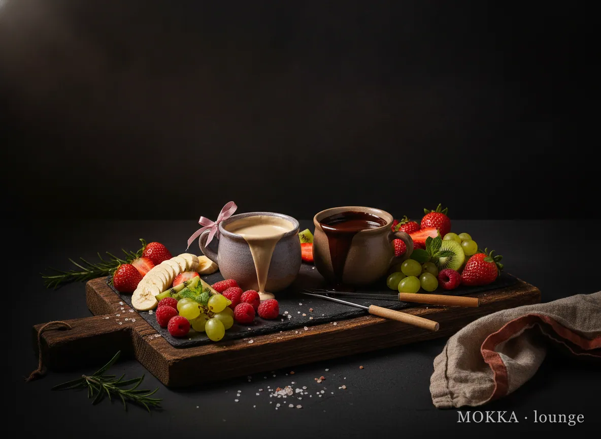 Fruit Bord met Chocoladefondue 4 Pers (Melk of Puur)