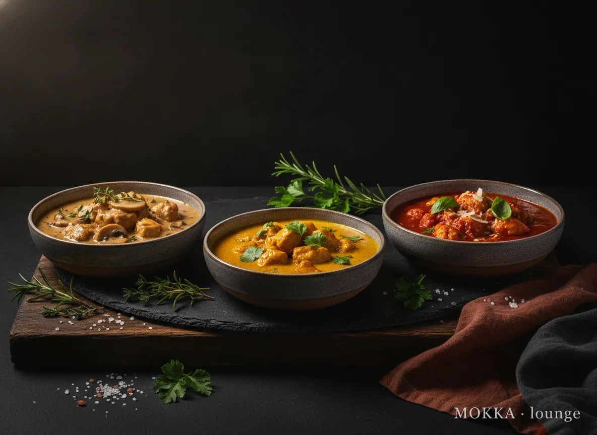 Kip Champignonroomsaus / Currysaus / Tomatensaus